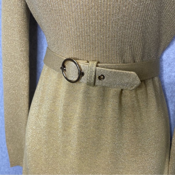 Free People Golden French Girl Sweater Dress w/ Belt - Picture 6 of 9